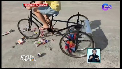 Bisikleta na naghahakot ng kalat, dinisenyo ng graduating students para makatulong sa street sweepers | SONA