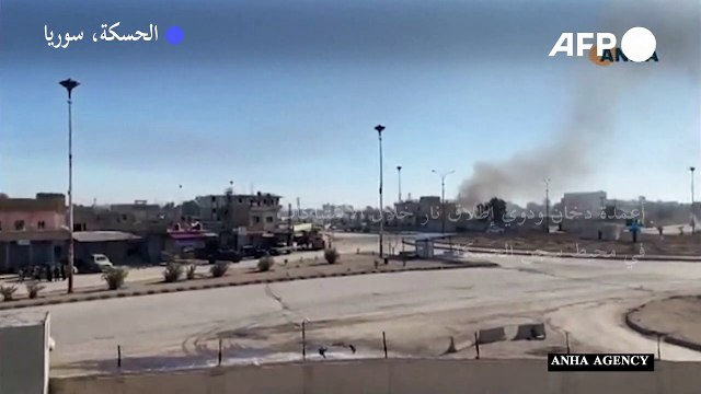 أعمدة دخان ودوي إطلاق نار خلال الاشتباكات في محيط سجن الحسكة