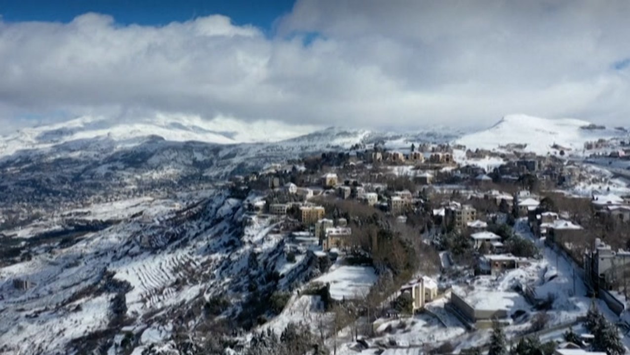 Lebanon transformed into winter wonderland amid...