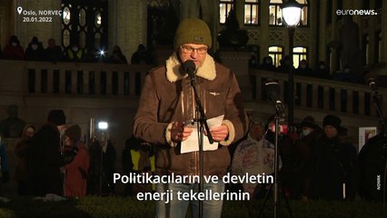 Norveç'te 12 kentte sokağa inen halk artan elektrik fiyatlarına tepki gösterdi