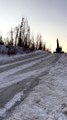 Sliding a Backhoe Down an Icy Road