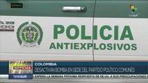 teleSUR Noticias 15:30 21-01: Frustrado atentado en sede del Partido Comunes en Bogotá