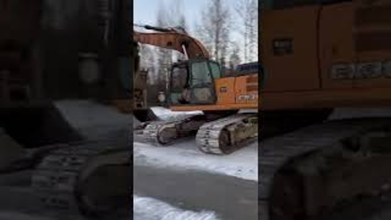 Sliding a Backhoe Down an Icy Road