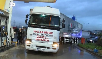 CHP MİLLETVEKİLLERİ TIR'LA İSTANBUL'DAN İZMİR'E GELDİ