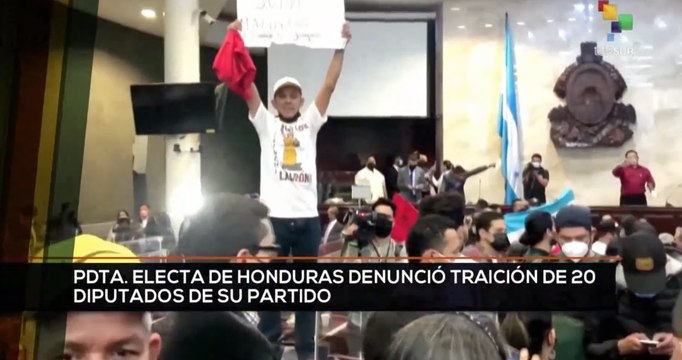 teleSUR Noticias 17:30 21-01: Xiomara Castro denuncia traición de 20 diputados del Partido Libre