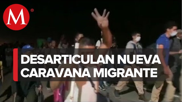 INM disuelve caravana migrante que salió de Tapachula, Chiapas