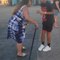 Kid Dances With Grandma on Streets of Florida