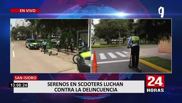 Serenos en scooter resguardan las calles de San Isidro