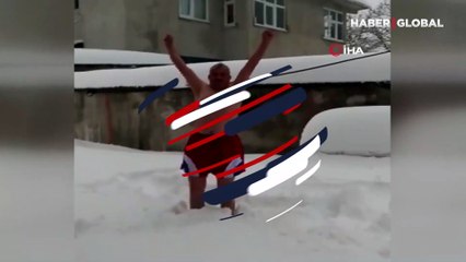 Kastamonu'da bir vatandaş soyunup kara atladı! "Benim ortopedik yatağım"