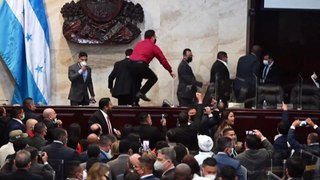 Caos no parlamento das Honduras