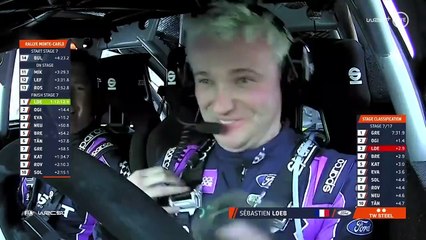 WRC Monte Carlo 2022 SS7 Greensmith First Stage Win Amazing Réactions