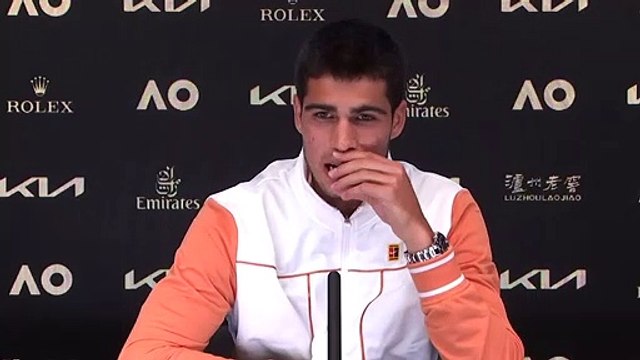 Open d'Australie 2022 - Carlos Alcaraz : I see myself at the level to play against the best tennis players, I get closer to them, with each tournament I get closer to them
