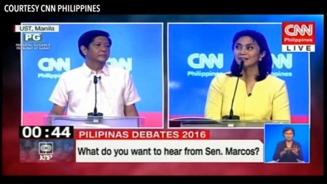 The last time Ferdinand Marcos Jr attended a debate