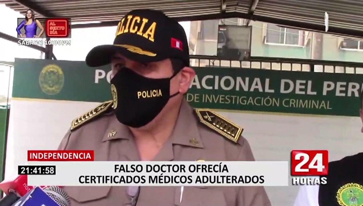 Independencia: detienen a falso médico que expedía descansos médicos bamba