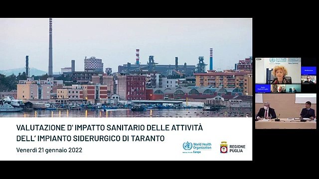 Puglia: presentazione Rapporto OMS Acciaierie Taranto. Emiliano: danno alla salute dei tarantini dovuto alle attività industriali