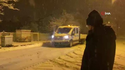 Çanakkale'nin yüksek kesimlerinde kar yağışı etkili oldu