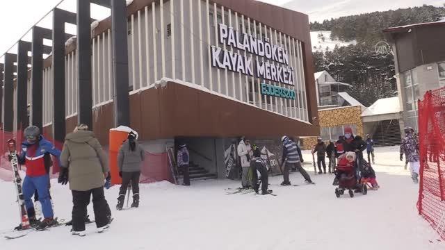 Palandöken yarıyıl tatili ziyaretçilerini ağırlamaya başladı