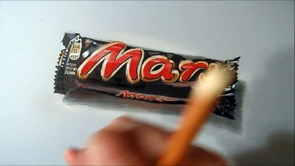 Drawing a Mars chocolate bar- Time Lapse