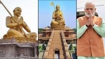 World’s Second Largest Statue Of Saint Ramanujacharya In Hyderabad By PM Modi  | Oneindia Telugu