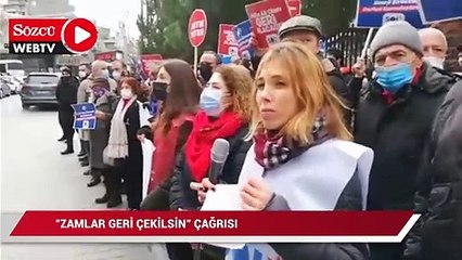 Скачать видео: BEDAŞ önünde elektrik zamları protesto edildi