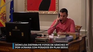 Moncloa distribuye fotos de Sánchez preocupado por Ucrania con posados en plan seductor
