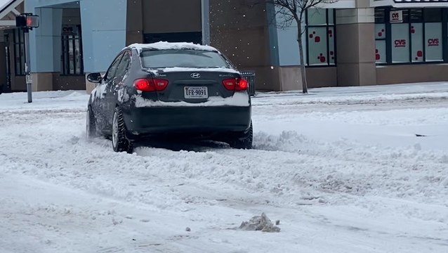 Dangerous driving conditions following winter storm