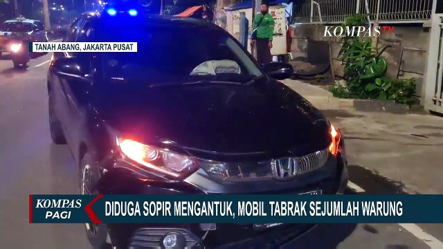 Mobil Tabrak Sejumlah Warung di Tanah Abang, Pengemudi Diketahui Seorang WNA Diduga Ngantuk