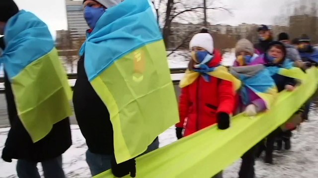 Живая цепь во имя единства Украины