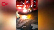 Şişli’de evsizlerin ısınmak için ateş yaktığı metruk bina alev alev yandı