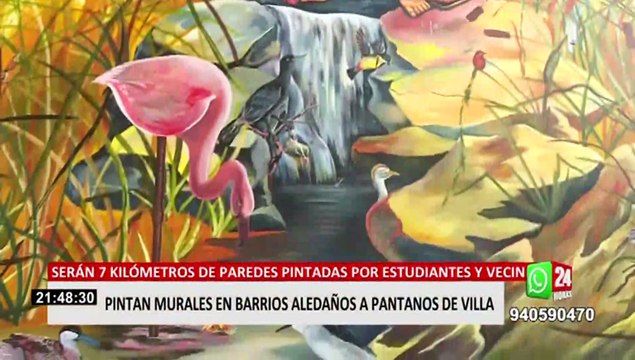 Vecinos se unen a la muralización de zonas aledañas a los Pantanos de Villa