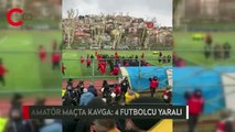 Amatör maçta ortalık savaş alanına döndü: 4 futbolcu yaralı