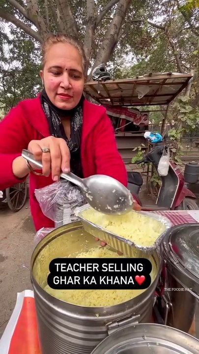 Teacher selling food