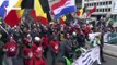 Protestos contra restrições e vacinas anticovid provocam confrontos em Bruxelas