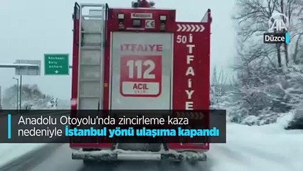 Anadolu Otoyolu'nda kapanan İstanbul yönü tamamen ulaşıma kapandı