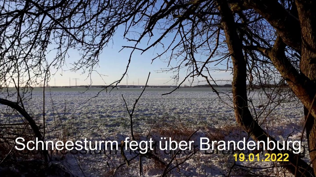 Schneesturm fegt über Brandenburg hinweg