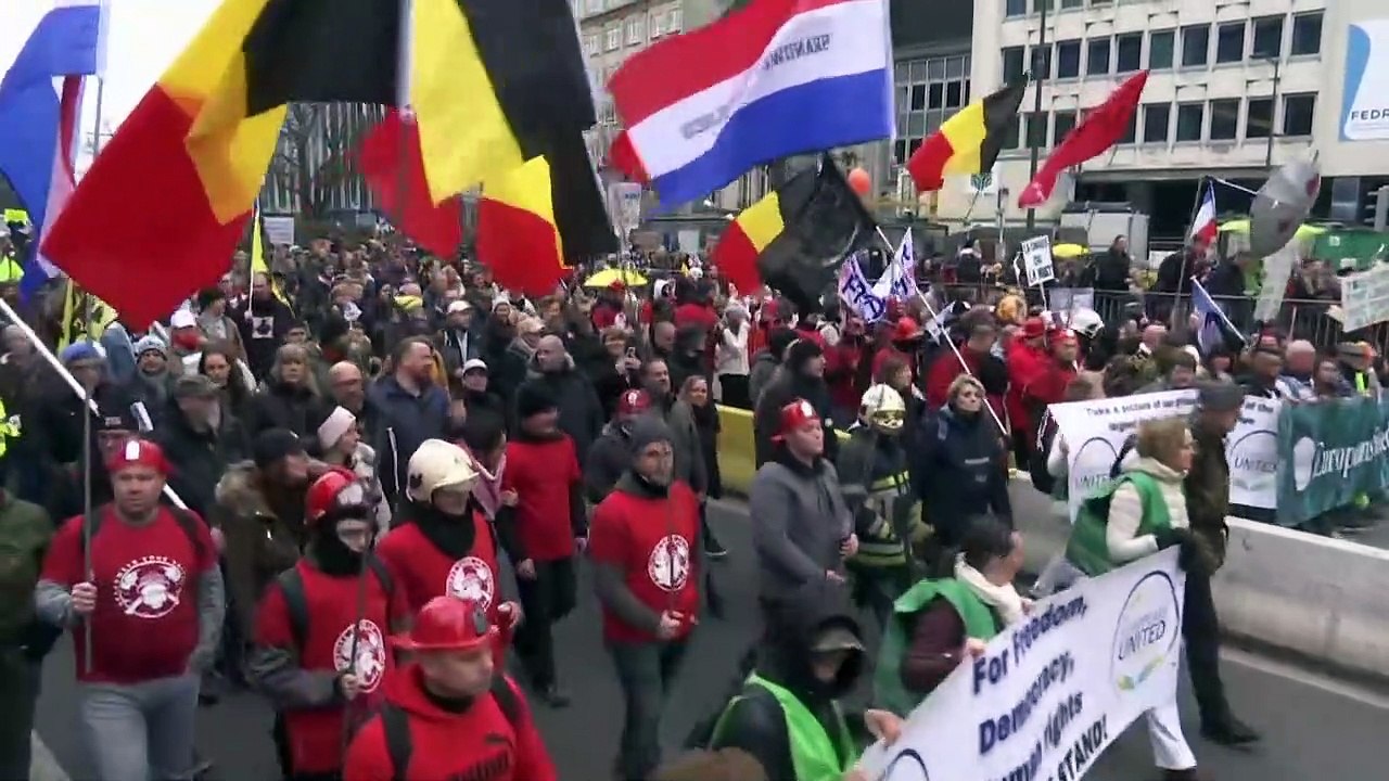 Fahnen statt Gesichtsmasken - Demonstrationen gegen Covid-Regeln