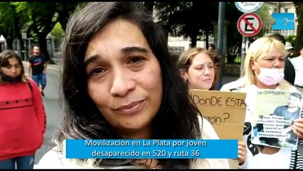 Movilizacón en el Centro por joven desaparecido en 520 y Ruta 36