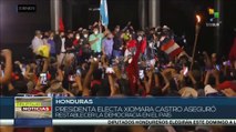 Presidenta electa Xiomara Castro lidera vigilia en las afueras del Congreso de Honduras