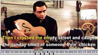 Johnny Cash - Sunday Mornin Comin Down -karaoke Instrumental Version with virtual piano & lyrics video