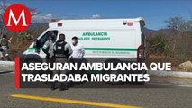 Guardia Nacional detiene a 28 migrantes trasladados en presunta ambulancia del IMSS