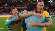 Socceroos celebrate world cup qualifying win over Peru in Qatar | June 14, 2022 | ACM