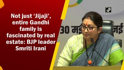 Not just ‘Jijaji’, entire Gandhi family is fascinated by real estate: BJP leader Smriti Irani