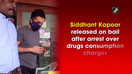 Siddhant Kapoor released on bail after arrest over drugs consumption charges