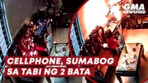Cellphone, sumabog sa tabi ng 2 bata | GMA News Feed