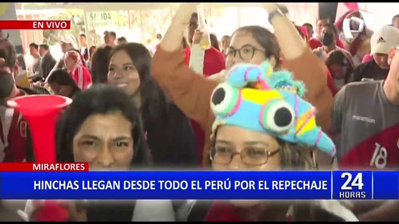 Marea 'blanquirroja' en Miraflores: hinchas alientan a la selección peruana ante Australia