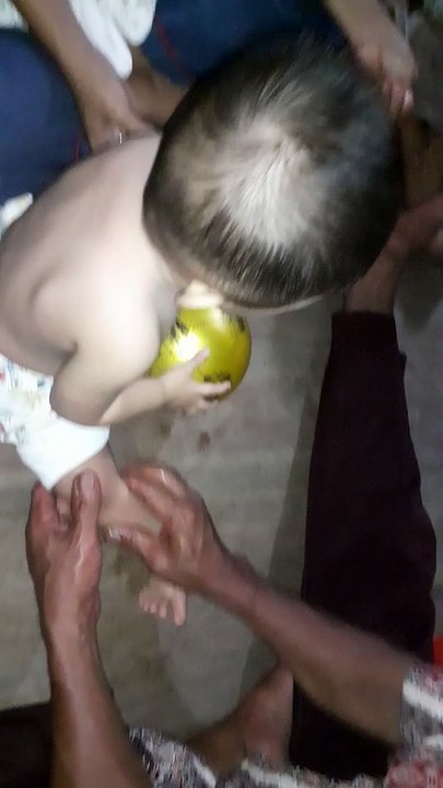 child calf massage technique