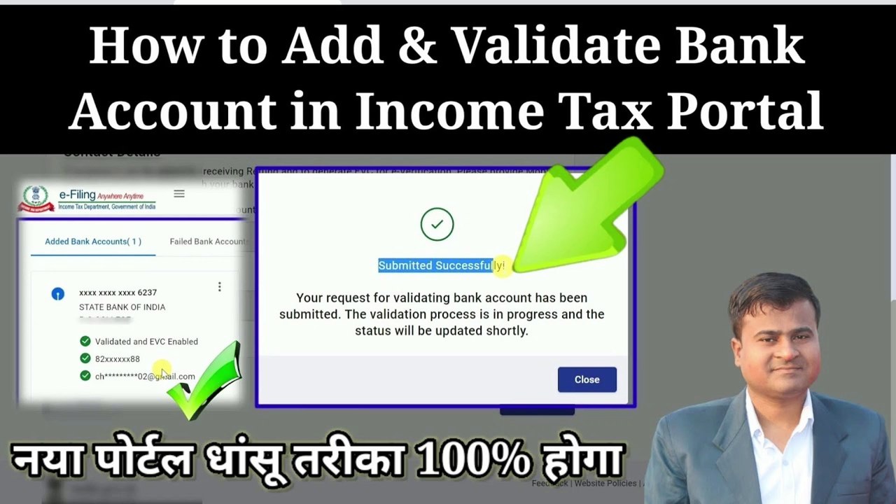 Validate Bank Account Number Tax, How to add bank account in