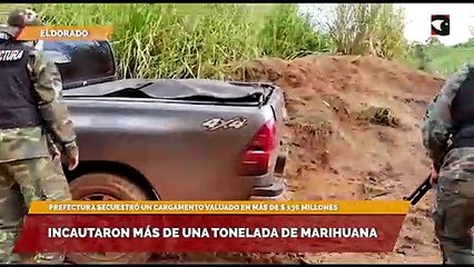 Incautaron más de una tonelada de marihuana