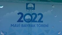 BALIKESİR - Ayvalık Vilayetler Evi Plajı'na mavi bayrak asıldı