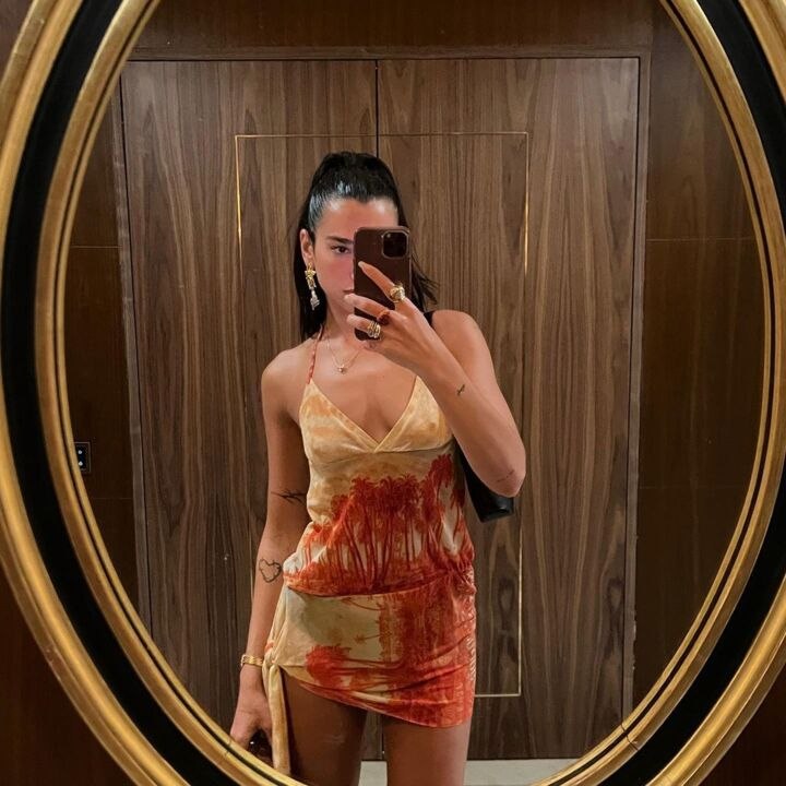Dua Lipa s Completely Sheer Micro Minidress Showed Off a Pair of High Cut Underwear